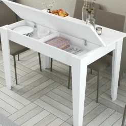 Tavolo da pranzo rettangolare 6 posti bianco 138x81cm - Alois