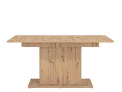 Tavolo Fisso Marrone Rovere Nodi 6 Posti Ripiano Effetto Dogato 135x80x76h cm, Forma Rettangolare - Luarca
