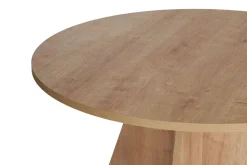 Tavolo Fisso Marrone Rovere 4 Posti Forma Rotondo 120x120x75h cm, Peso Supportato 60 kg - Racale