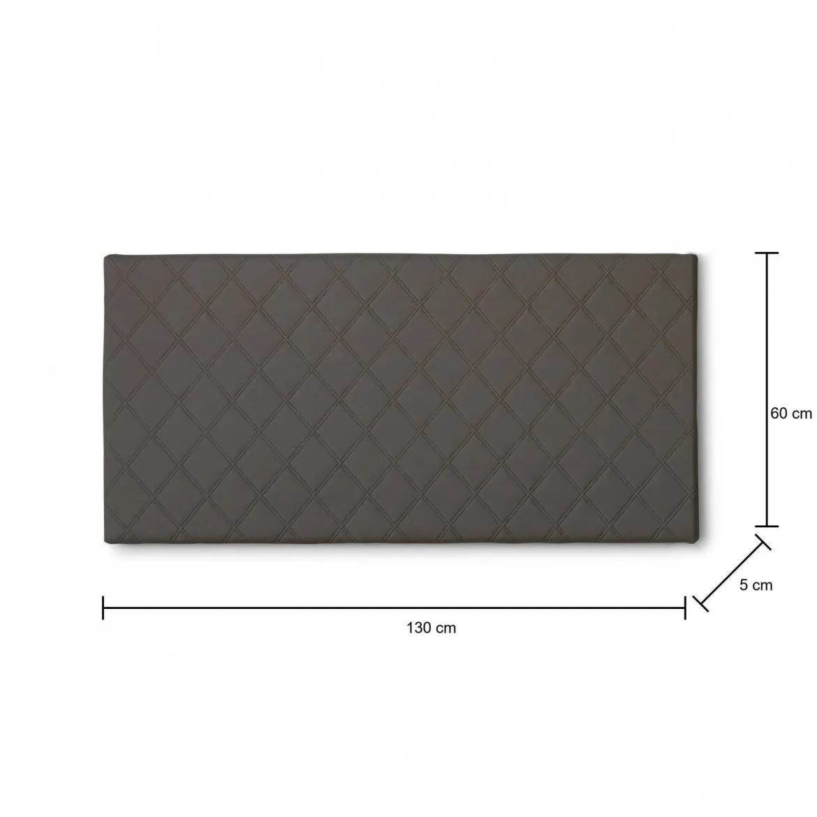 Testiera letto Acca, Cm 130x60, Tortora