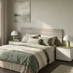 Testiera Letto Marrone Marrone Rovere Matrimoniale Colore Struttura Marrone 216x3 cm, Sfumatura Colore Struttura Rovere - Unala