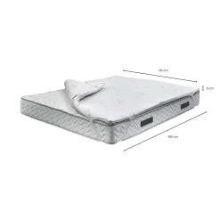 Topper singolo Elga, 100% Made in Italy, 80x190xh5 cm