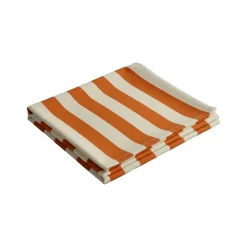 Tovaglia rettangolare no stiro 400x140 cm, arancione e beige - Trapezista - By Sarah Balivo
