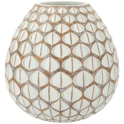 Vaso Beige Bianco Crema Colore Struttura Bianco Diametro 8 cm, Sfumatura Colore Struttura Crema - Barati