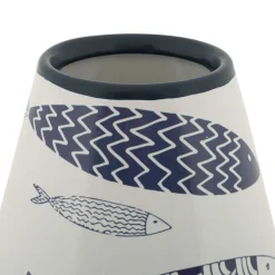 Vaso Bianco blu Disegni con Pesci Colore Struttura blu, - Verra