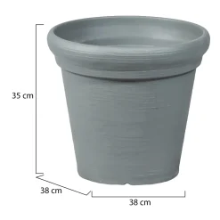 Vaso Grigio set 4 Vasi, Made in Italy - Townley