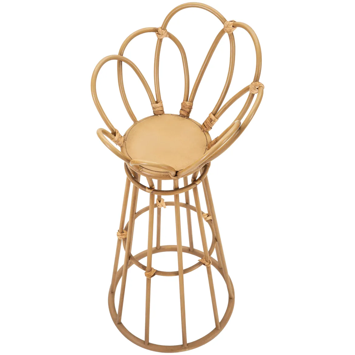 Vaso Marrone Rovere Portavaso Finiture in Rattan Materiale Struttura in Plastica, Sfumatura Colore Struttura Rovere - Dalotami