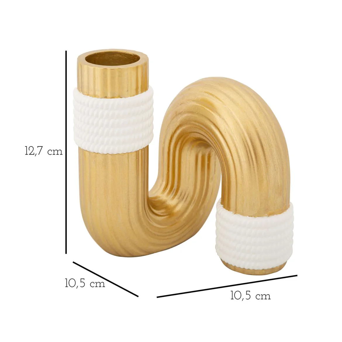 Vaso oro Bianco Colore Struttura Bianco Materiale Struttura in Tessuto, - Teren